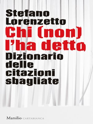 cover image of Chi (non) l'ha detto